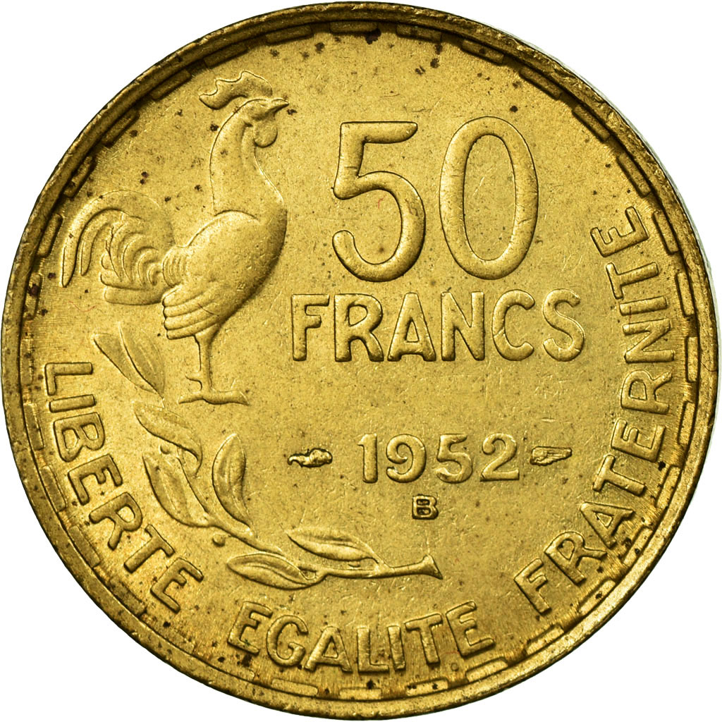 Coin, France, Guiraud, 50 Francs, 1952, Paris, , Aluminum-Bronze