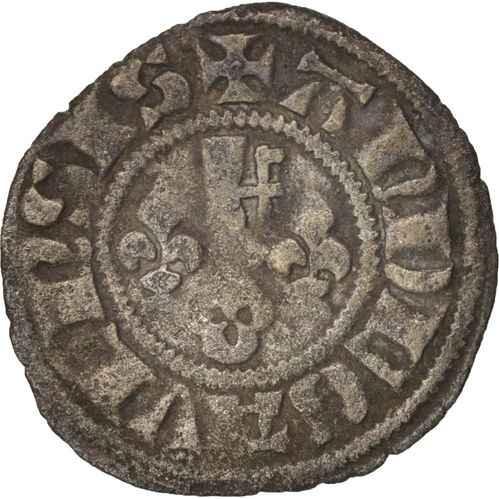 Coin, France, Anjou, Obol, , Silver, Boudeau:166