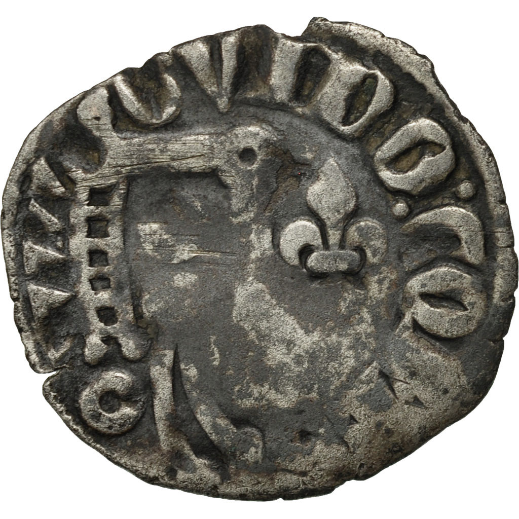 Coin, France, Blésois, Gui de Châtillon, Denarius, Blois, , Silver