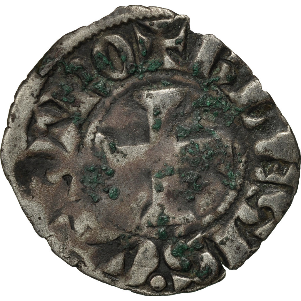 Coin, France, Blésois, Gui de Châtillon, Denarius, Blois, , Silver