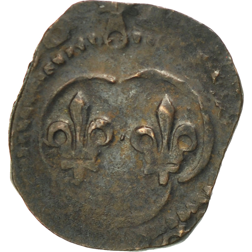 Coin, France, Louis XI, Denier Tournois, Châlons-en-Champagne, 