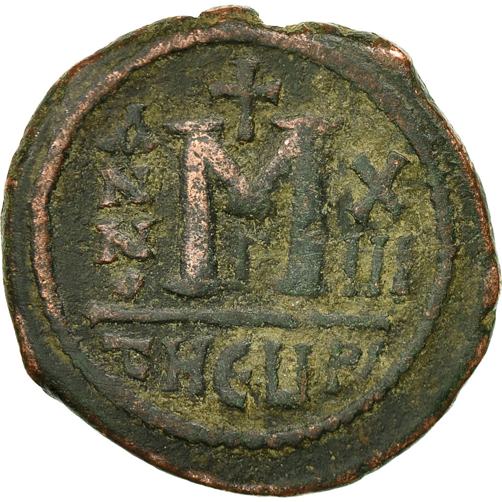 Maurice Tiberius, Follis, 594-595, Antioch, Bronze, , Sear:533