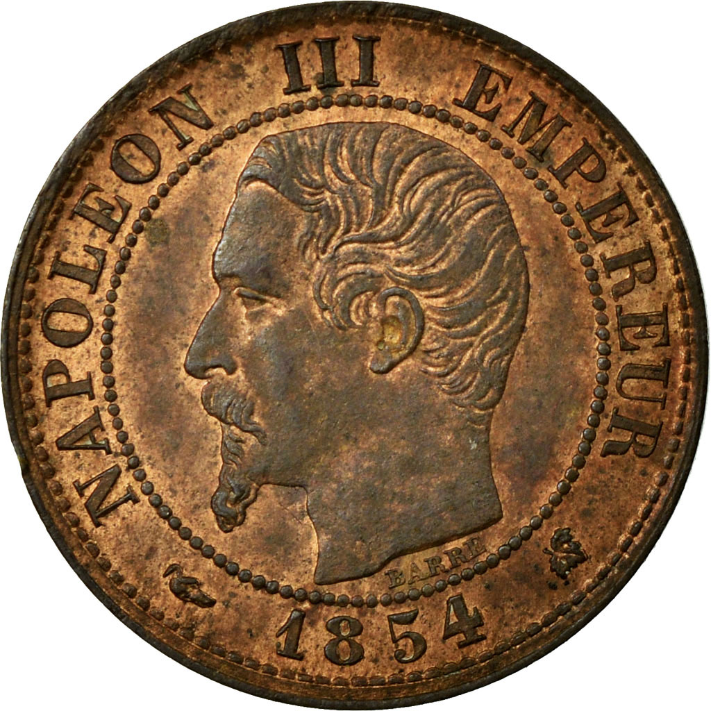 Munten, Frankrijk, Napoleon III, Napoléon III, Centime, 1854, Bordeaux, PR