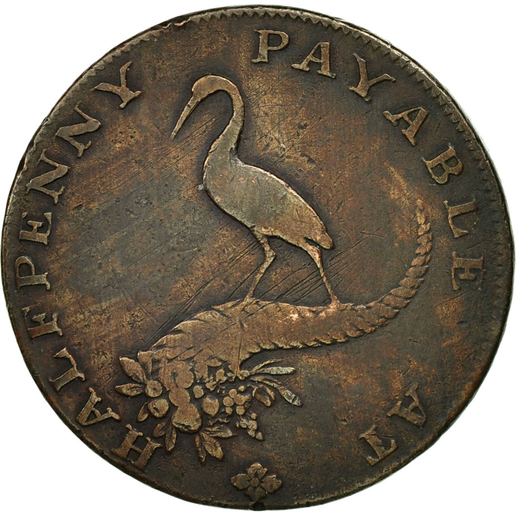 Coin, Great Britain, Birmingham Mining & Copper Company, Halfpenny Token, 1792