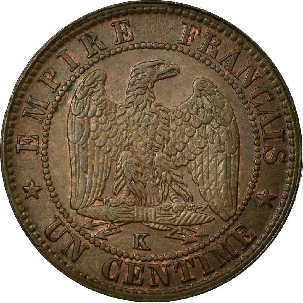 Coin, France, Napoleon III, Napoléon III, Centime, 1857, Bordeaux, 