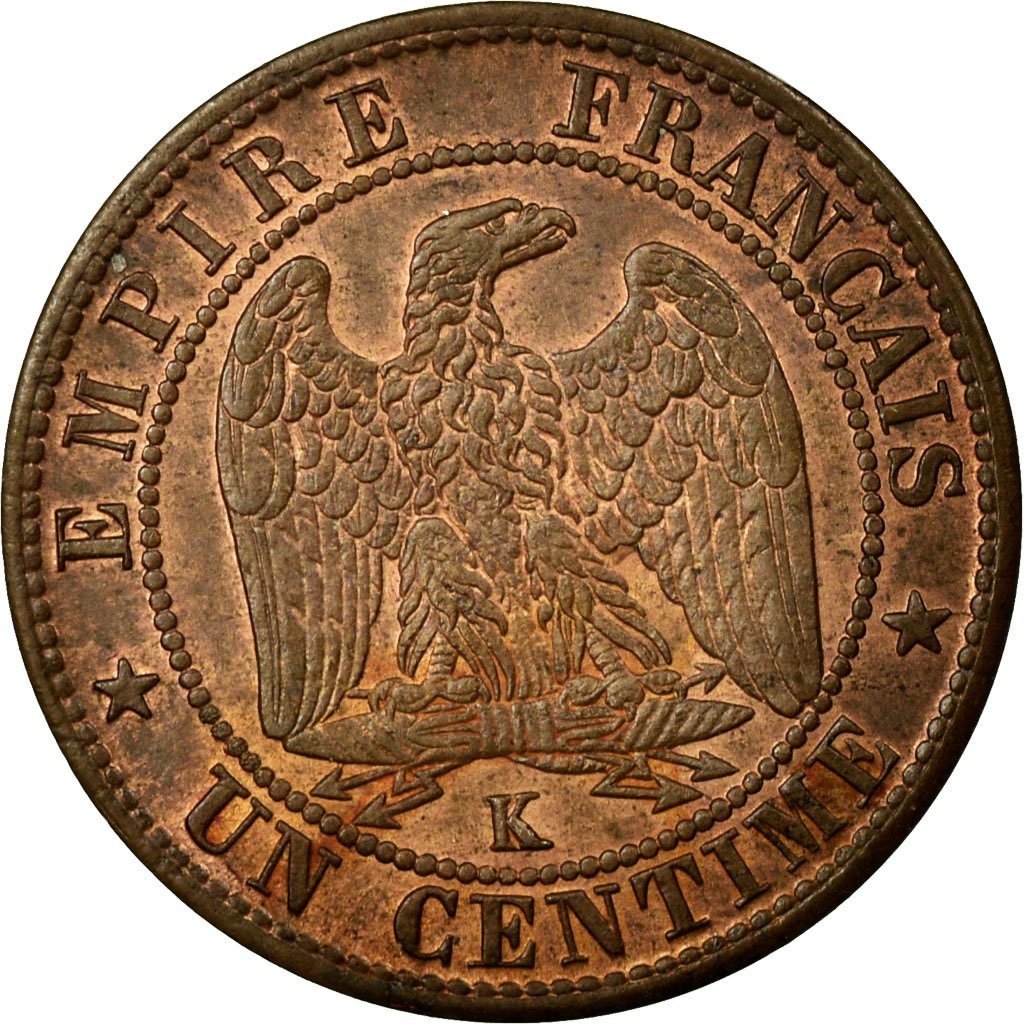 Coin, France, Napoleon III, Napoléon III, Centime, 1861, Bordeaux, 