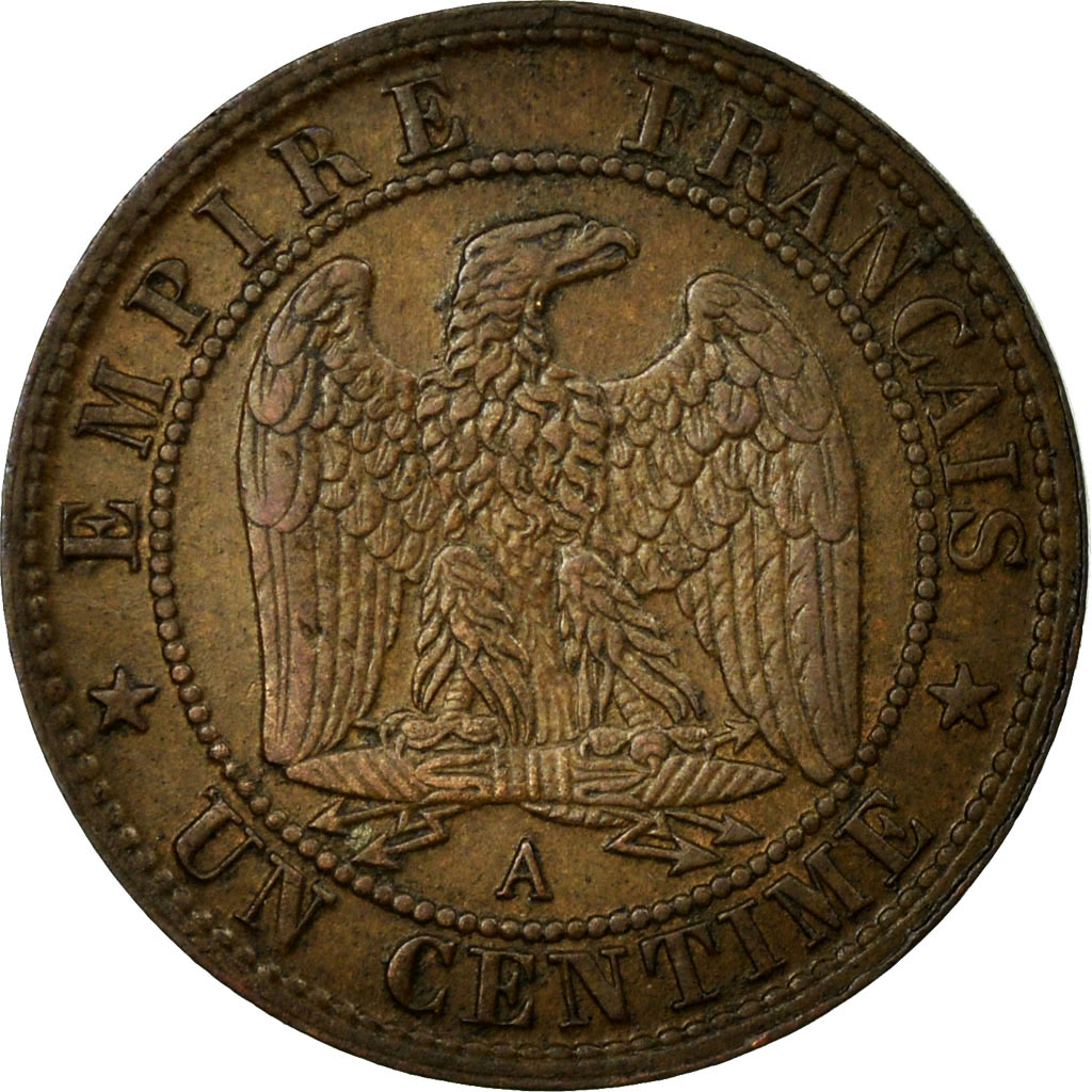 Coin, France, Napoleon III, Napoléon III, Centime, 1870, Paris, AU
