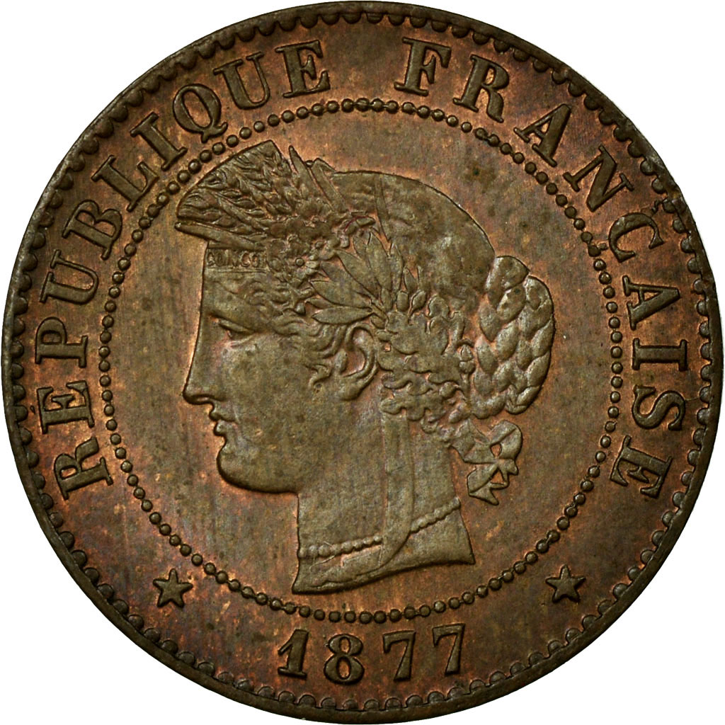 Coin, France, Cérès, Centime, 1877, Paris, , Bronze, KM:826.1