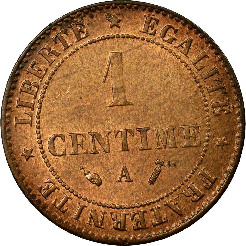 Munten, Frankrijk, Cérès, Centime, 1888, Paris, FDC, Bronze, KM:826.1