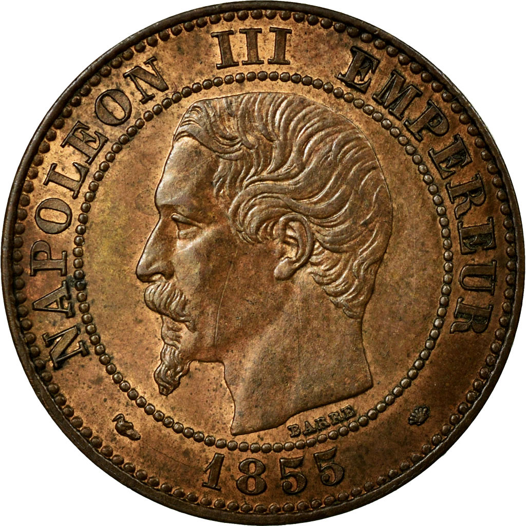 Munten, Frankrijk, Napoleon III, Napoléon III, 2 Centimes, 1853, Marseille, PR