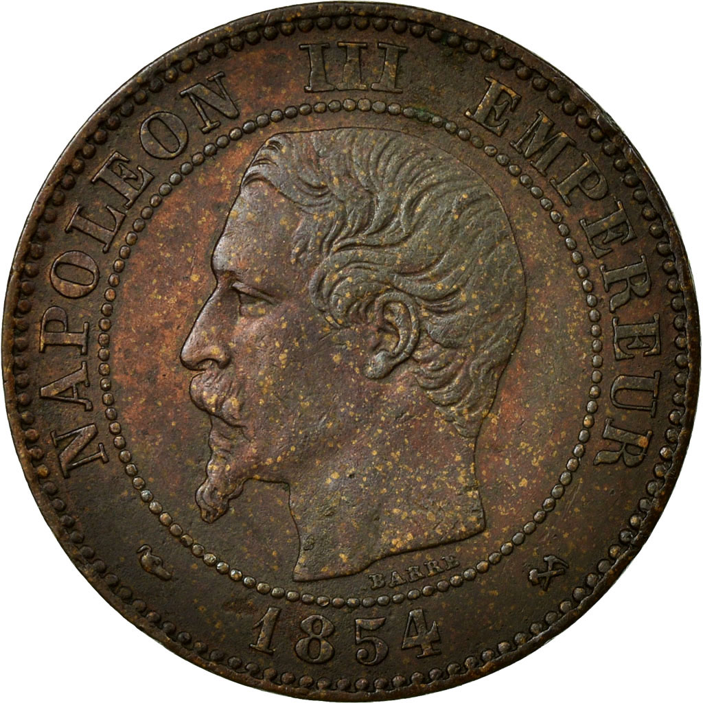 Coin, France, Napoleon III, Napoléon III, 2 Centimes, 1854, Rouen, 