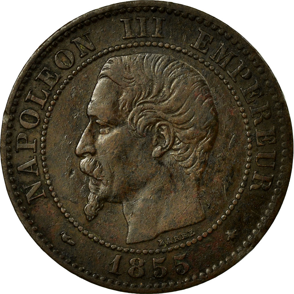 Coin, France, Napoleon III, Napoléon III, 2 Centimes, 1855, Strasbourg