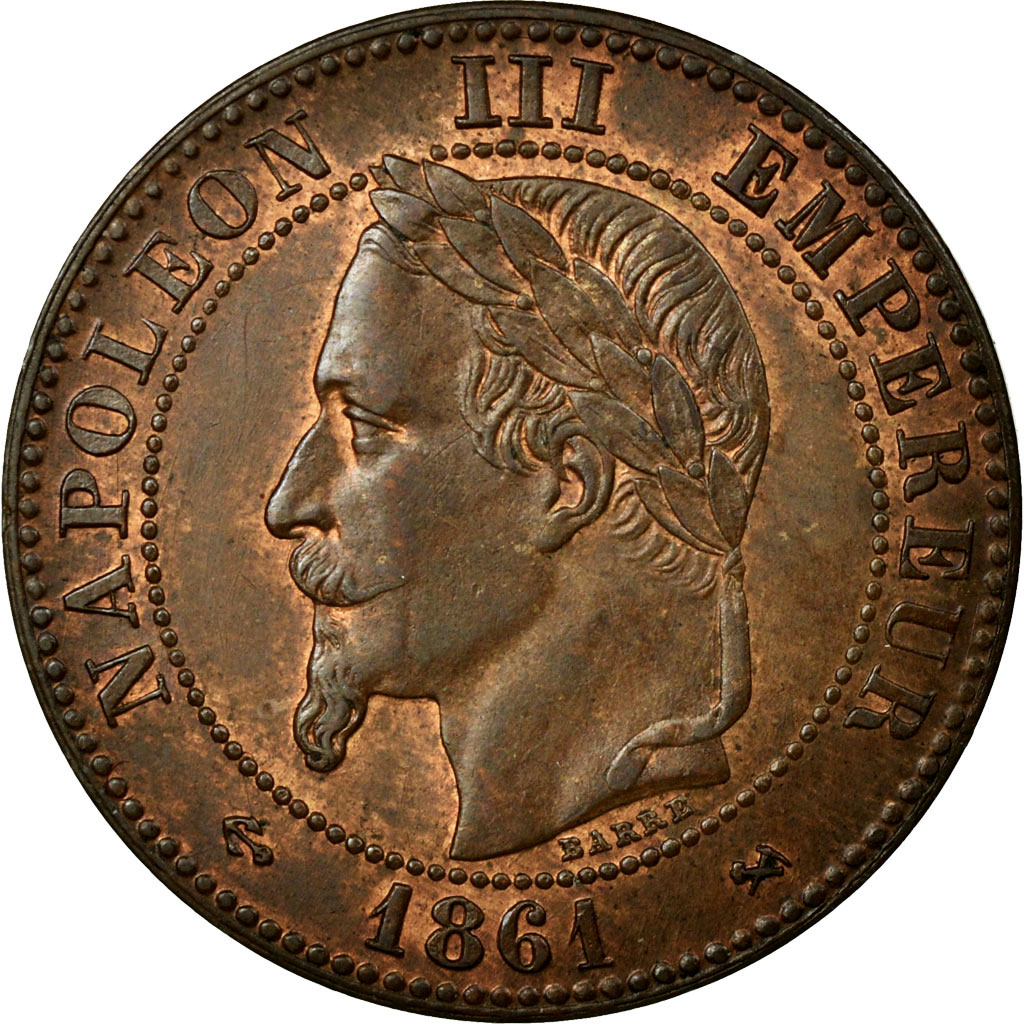 Coin, France, Napoleon III, Napoléon III, 2 Centimes, 1861, Paris, 