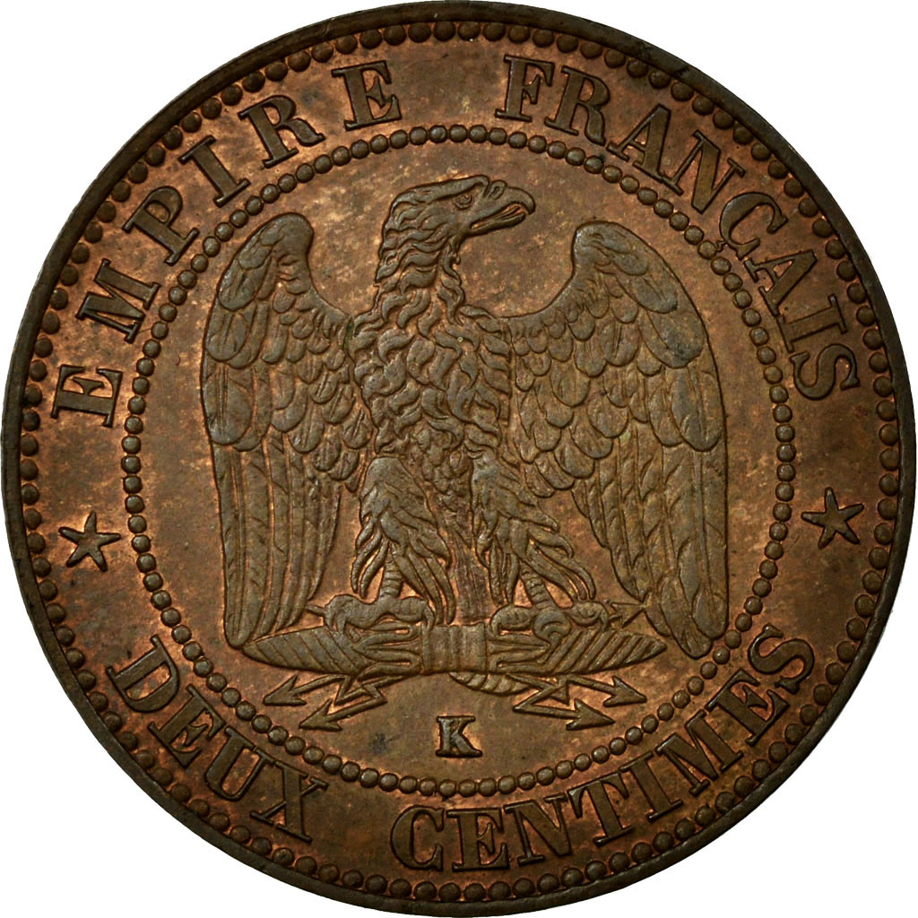 Coin, France, Napoleon III, Napoléon III, 2 Centimes, 1861, Paris, 
