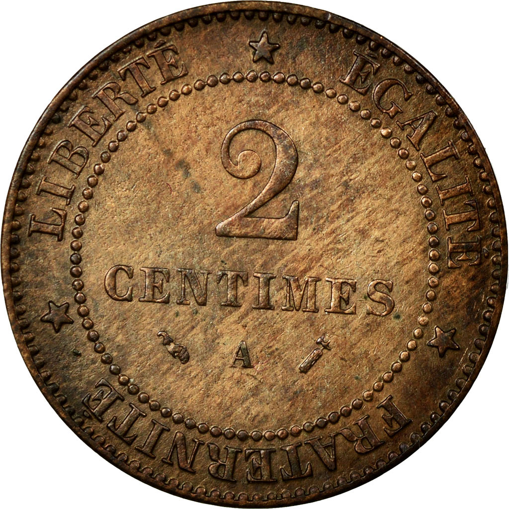 Coin, France, Cérès, 2 Centimes, 1890, Paris, , Bronze, KM:827.1