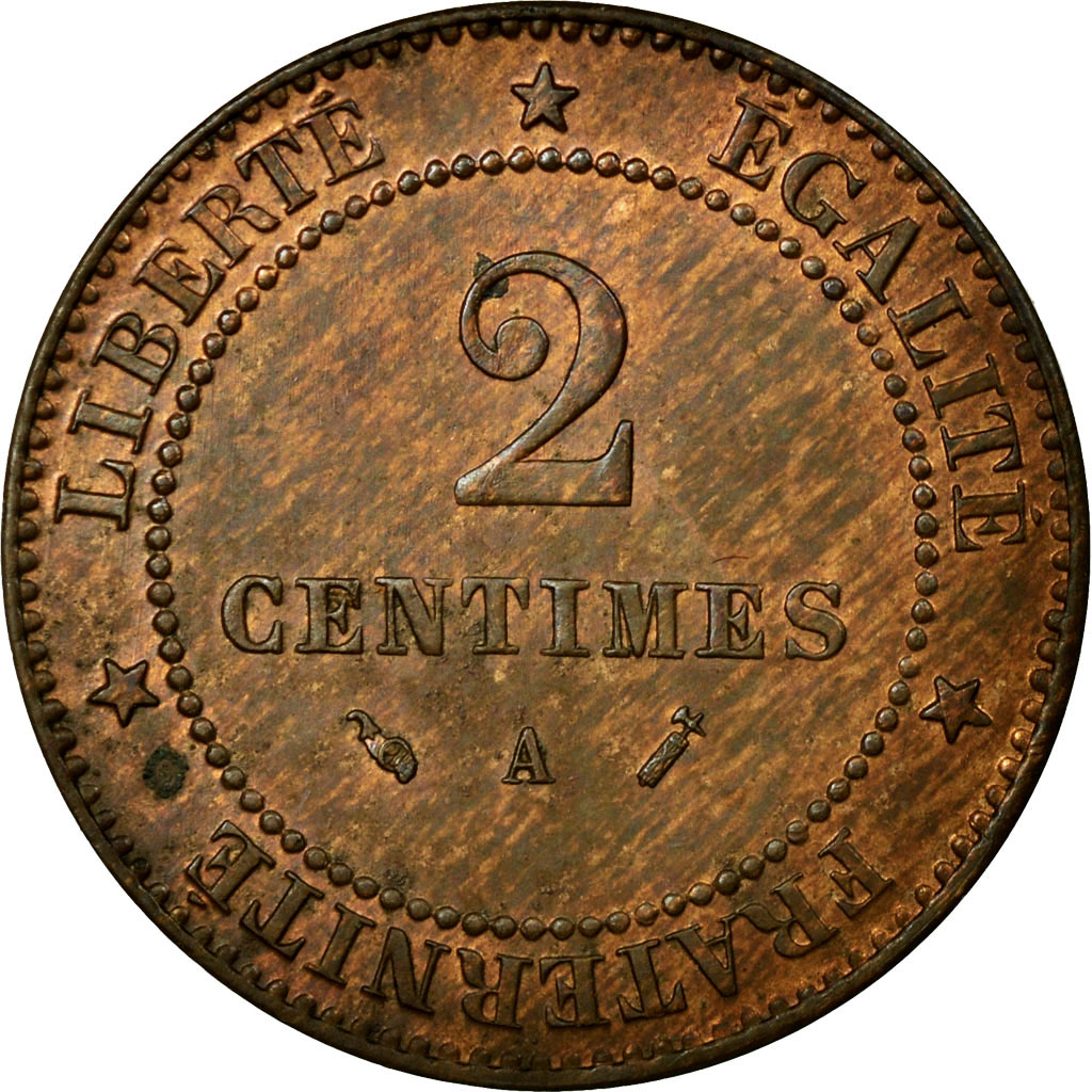Coin, France, Cérès, 2 Centimes, 1892, Paris, , Bronze, Gadoury:105