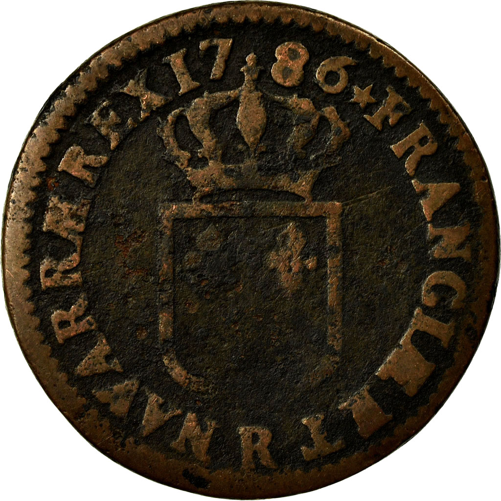 Coin, France, Louis XVI, Sol à l'Ecu, 1786, Orléans, , Copper