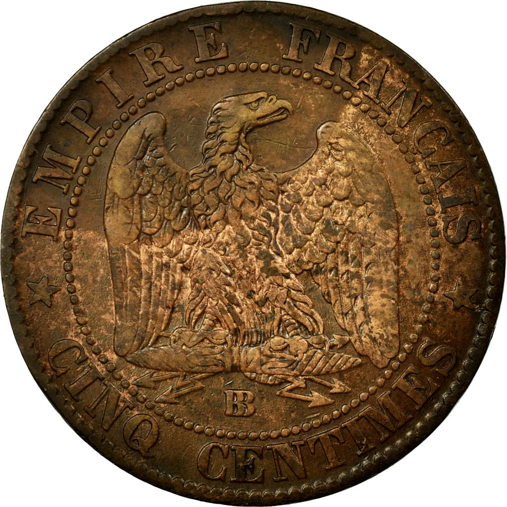 Coin, France, Napoleon III, Napoléon III, 5 Centimes, 1855, Strasbourg