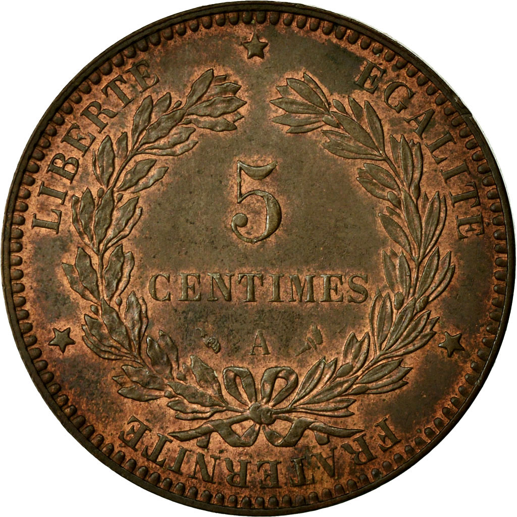 Coin, France, Cérès, 5 Centimes, 1897, Paris, , Bronze, KM:821.1