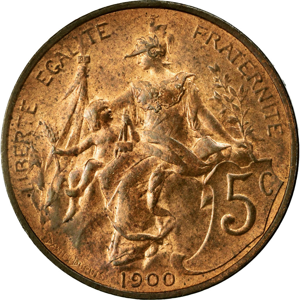 Coin, France, Dupuis, 5 Centimes, 1900, , Bronze, Gadoury:165