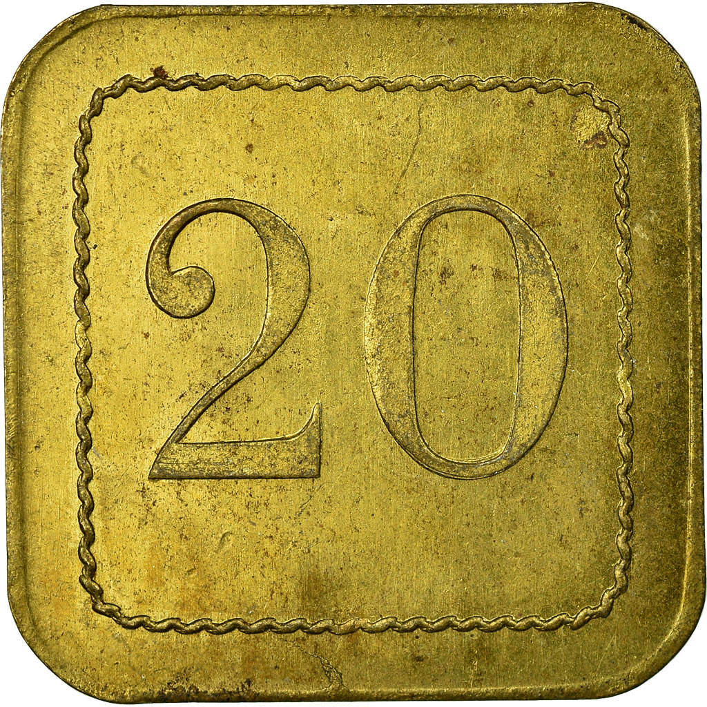 Coin, France, Grande Taverne, Nancy, 20 Centimes, , Brass, Elie:115.1