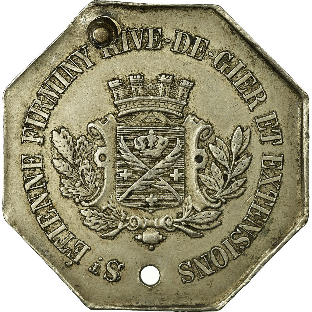 Coin, France, Tramways à vapeur, Saint-Etienne, 10 Centimes, 
