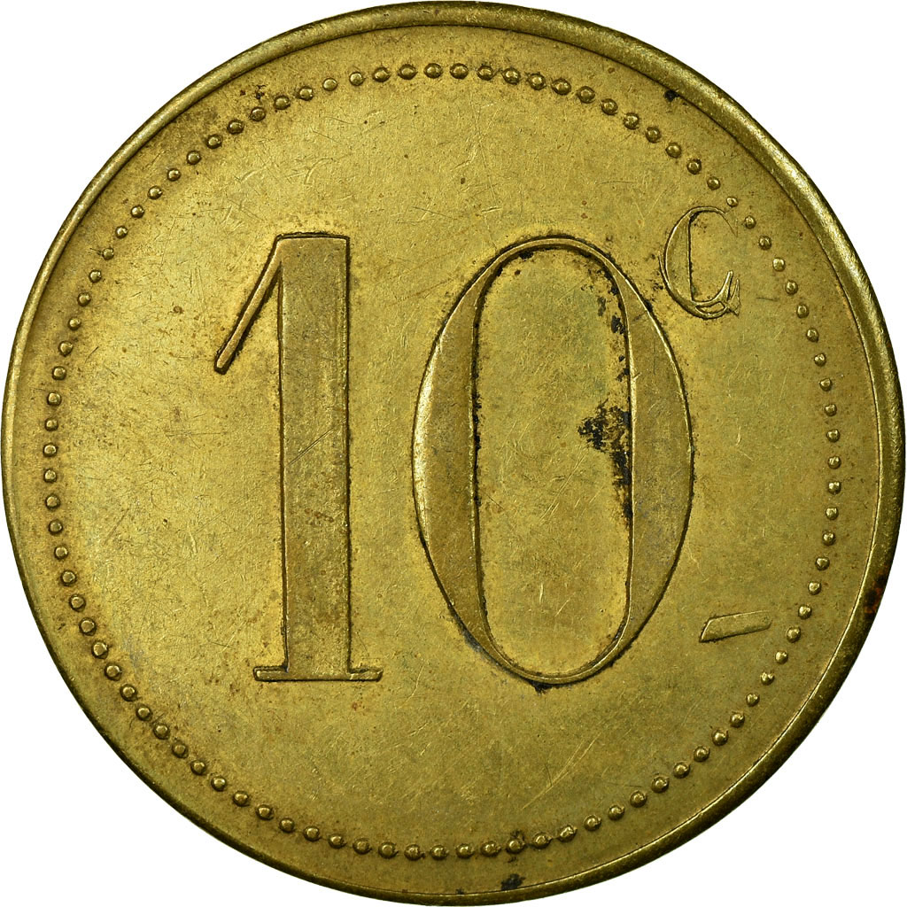 Coin, France, Syndicat des Limonadiers, Béziers, 10 Centimes, , Brass