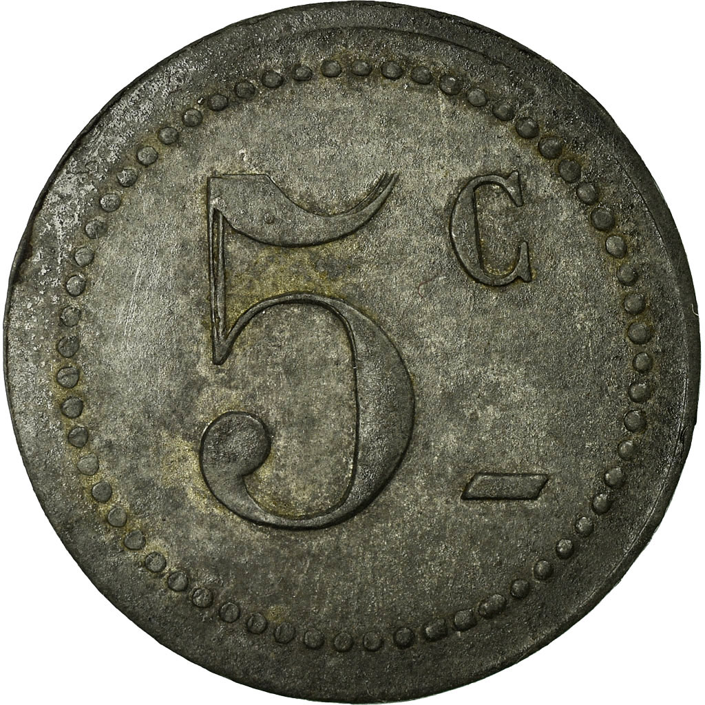 Coin, France, Ville de Castres, Castres, 5 Centimes, , Zinc
