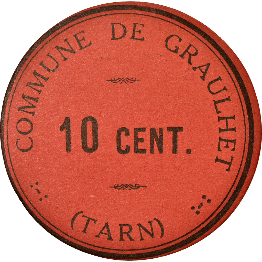 Coin, France, Commune de Graulhet, Graulhet, 10 Centimes, , Cardboard