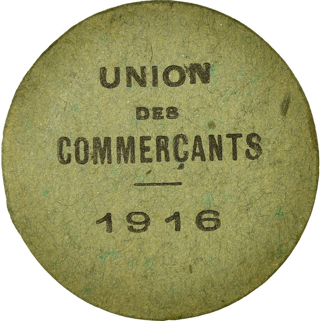 Coin, France, Union des Commerçants, Grenade, 10 Centimes, 1916, 