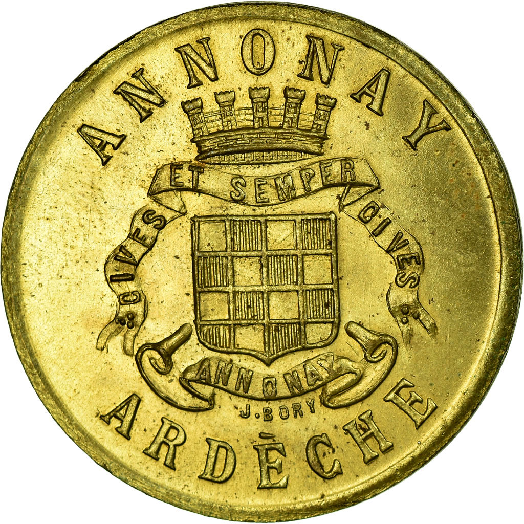 Coin, France, Union Commerciale et Industrielle, Annonay, 25 Centimes, 1918