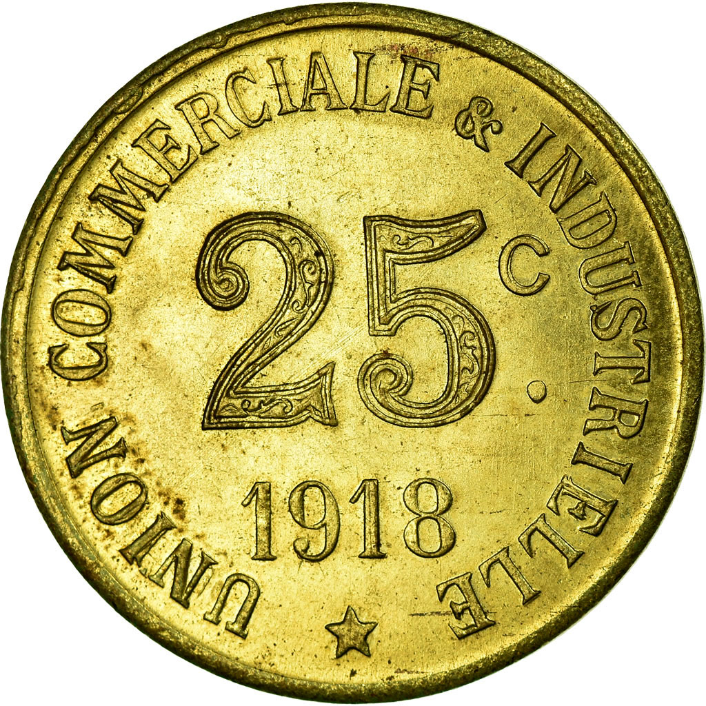 Coin, France, Union Commerciale et Industrielle, Annonay, 25 Centimes, 1918