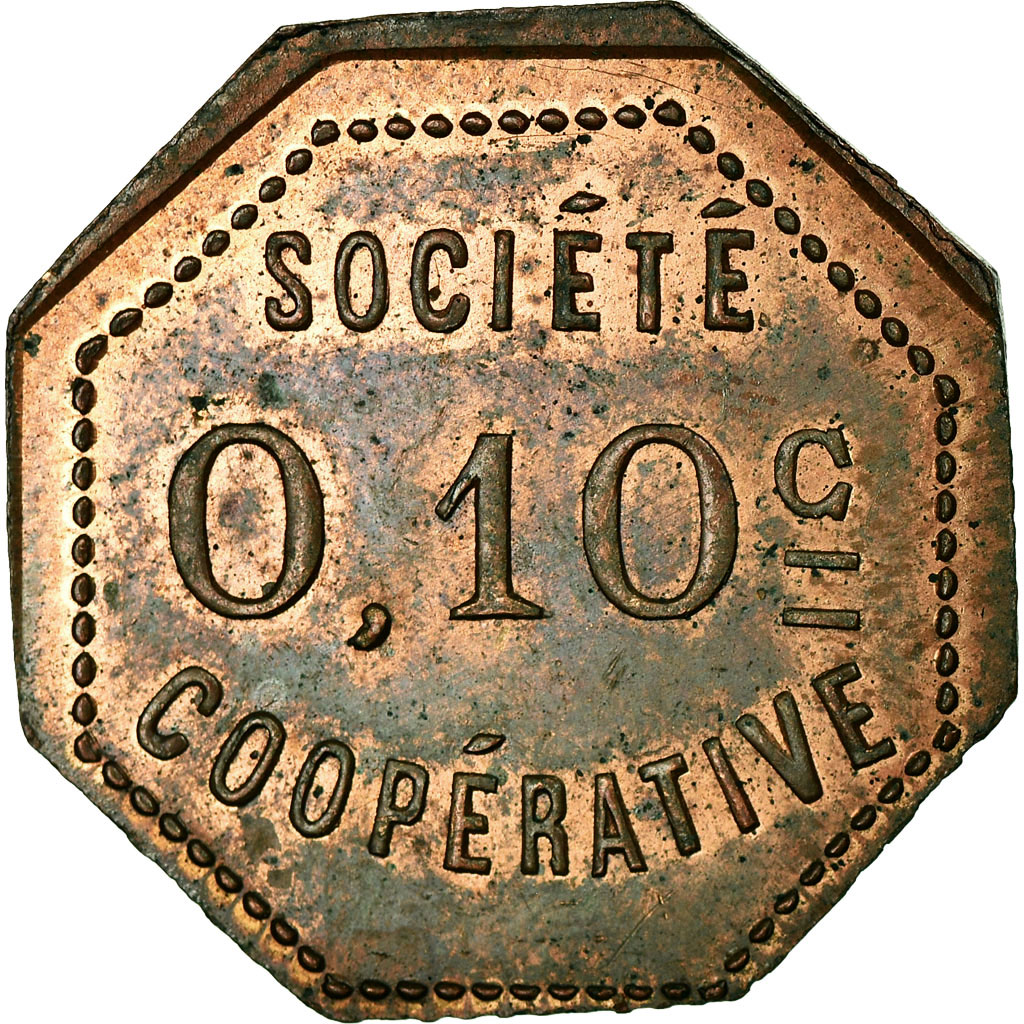 Coin, France, La Fraternité, Société Coopérative, Amplepuis, 0.10 Centime
