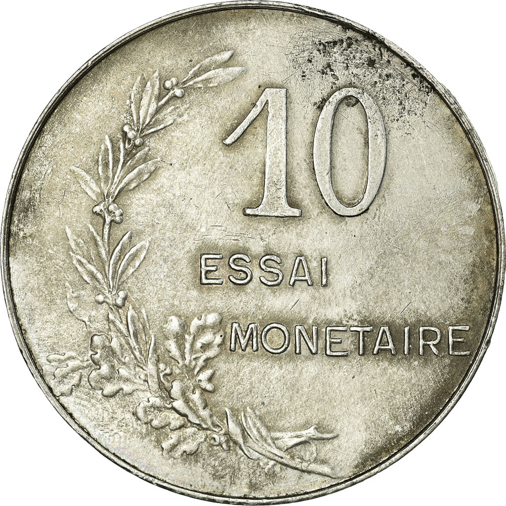 Coin, France, Compagnie d'Alais et de la Camargue, 10 Centimes, 1908, ESSAI