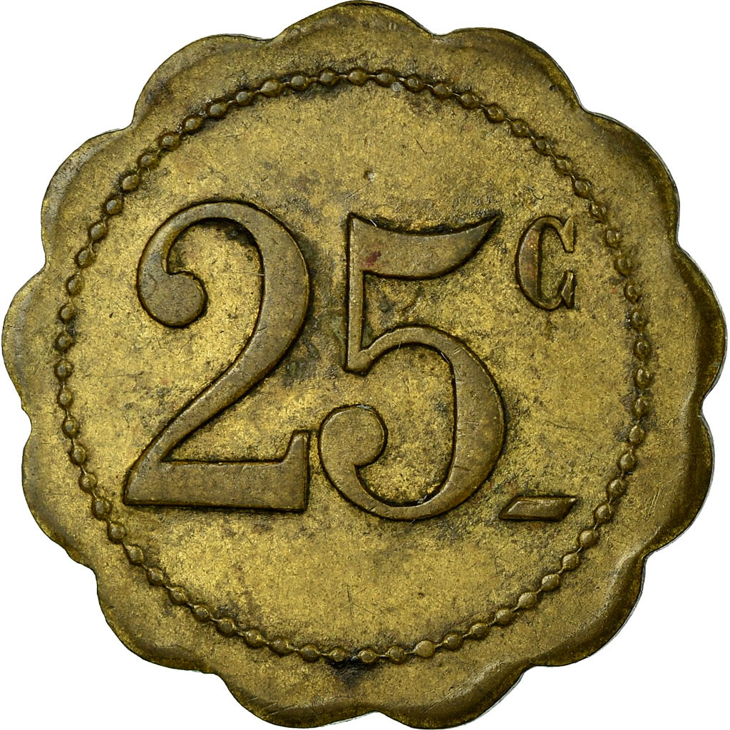 Coin, France, Ligue, Saint-Nazaire, 25 Centimes, , Brass, Elie:50.5