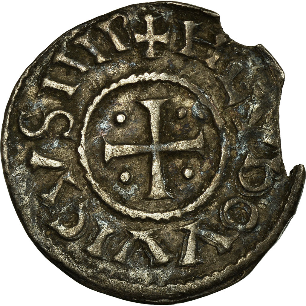 France, Louis le Pieux, Denarius, 814-840, Uncertain mint, Silver, EF