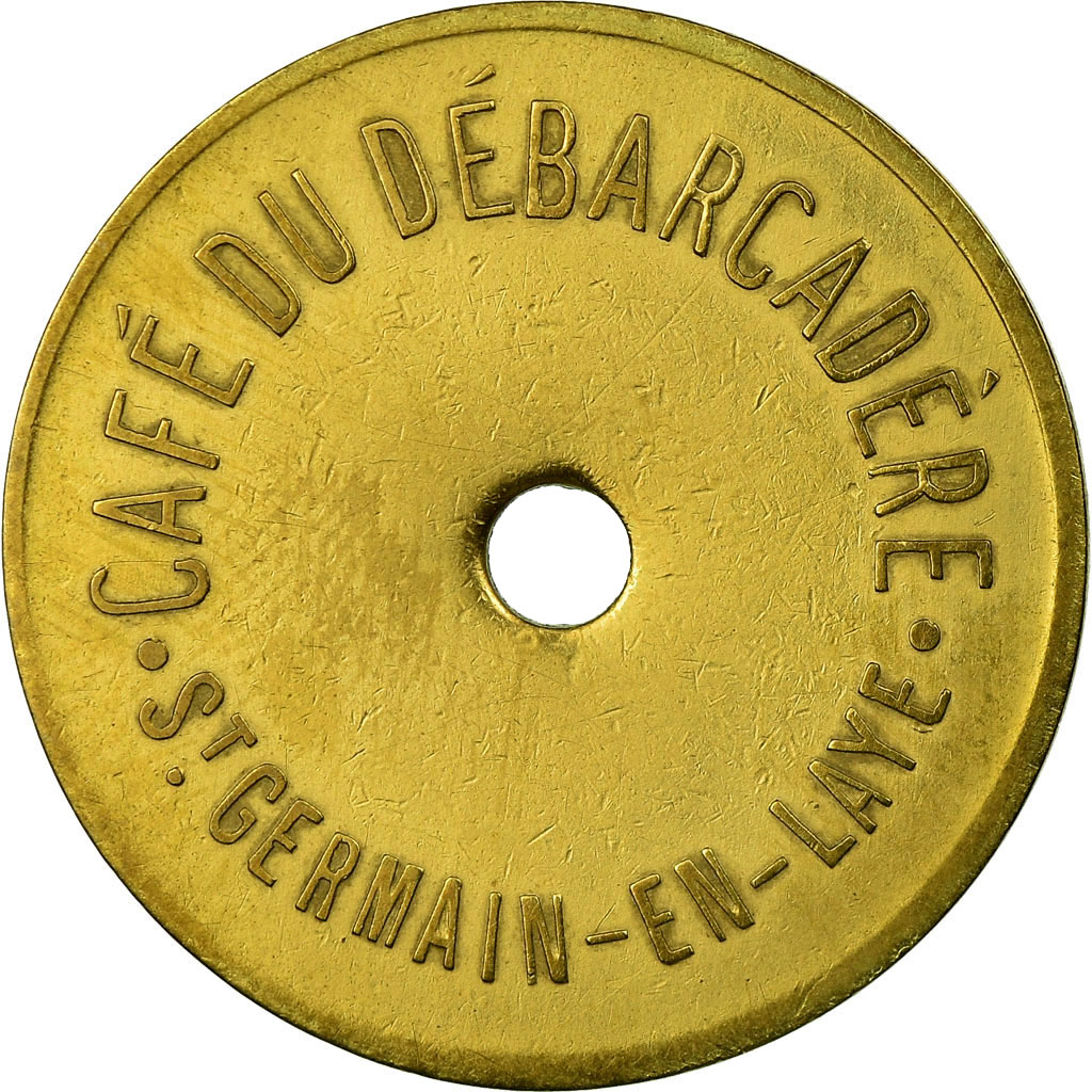 Coin, France, Café du Débarcadère, Saint-Germain-en-Laye, 5 Francs