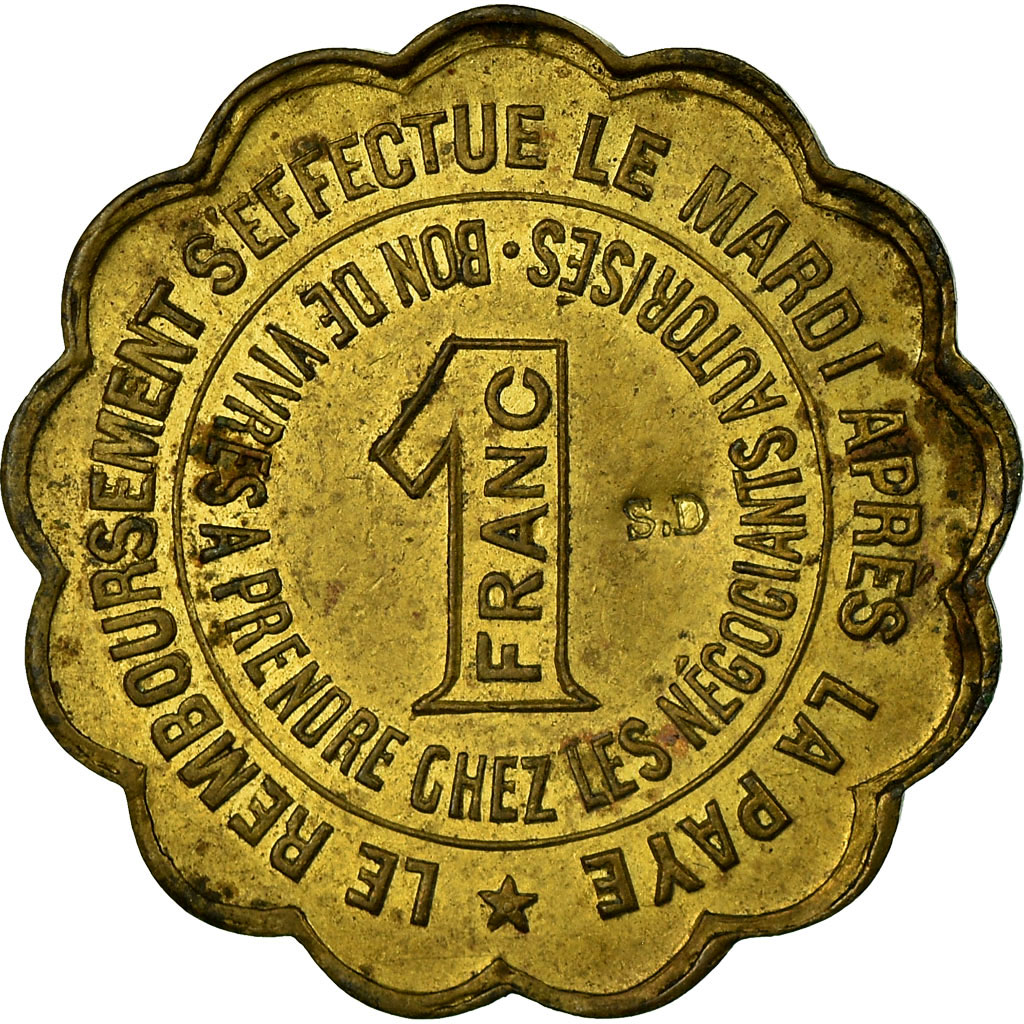 Coin, France, Sté Gle des Forges et Ateliers de St Denis, Saint-Denis, 1 Franc