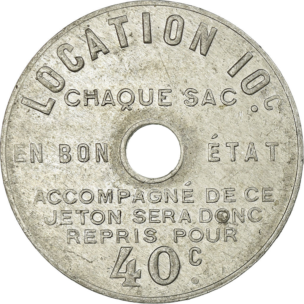 Coin, France, Maison Bernot Frères, Paris, 50 Centimes, , Aluminium