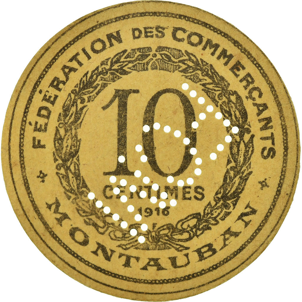 Coin, France, Fédération des Commerçants, Montauban, 10 Centimes, 