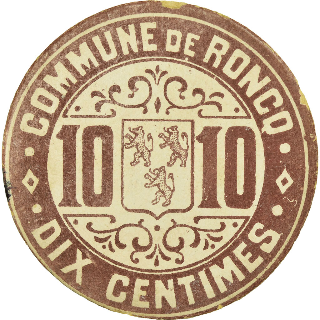 Coin, France, Commune de Roncq, Roncq, 10 Centimes, , Cardboard