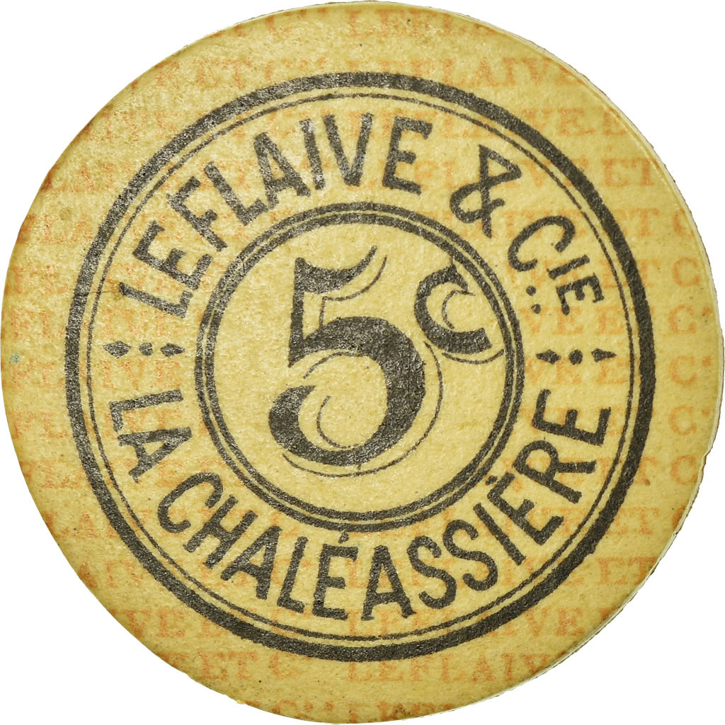 Coin, France, La Chaléassière, Le Flaive & Cie, Saint-Etienne, 5 Centimes