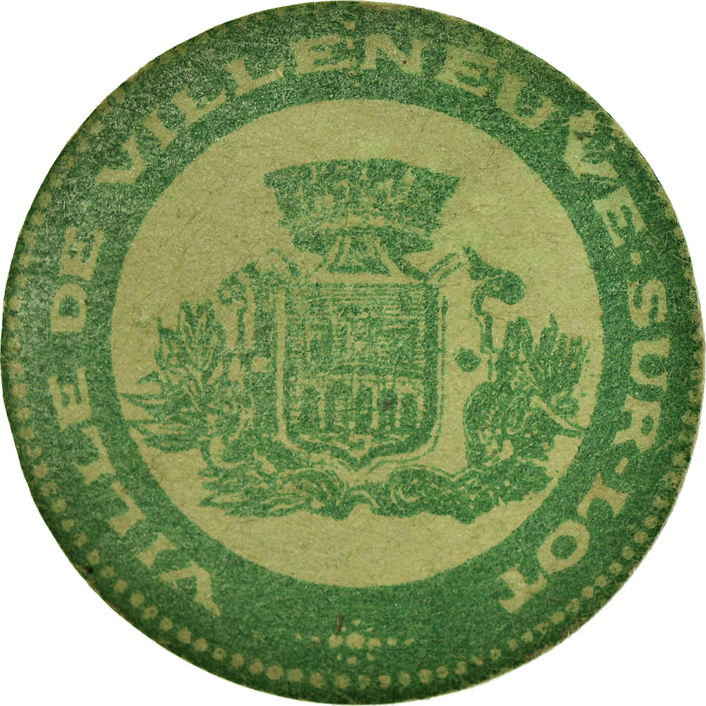 Coin, France, Ville de Villeneuve-sur-Lot, Villeneuve-sur-Lot, 5 Centimes, 1917