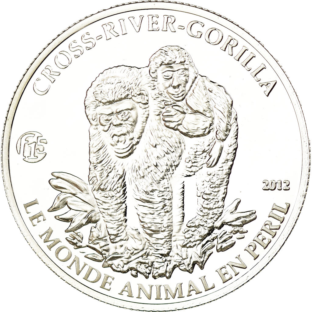 Coin, Cameroon, Cross-River-Gorilla, 1000 Francs, 2012, , Silver, KM:58