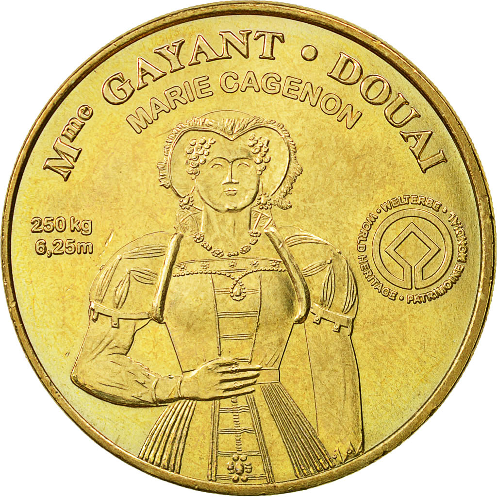 France, Token, Touristic token, Douai - Mme Gayant Marie Cagenon, 2010, MDP