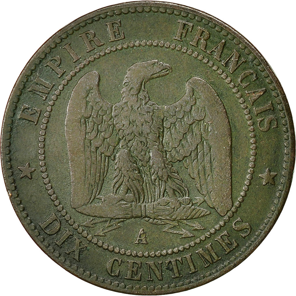 Coin, France, Napoleon III, Napoléon III, 10 Centimes, 1857, Paris, 