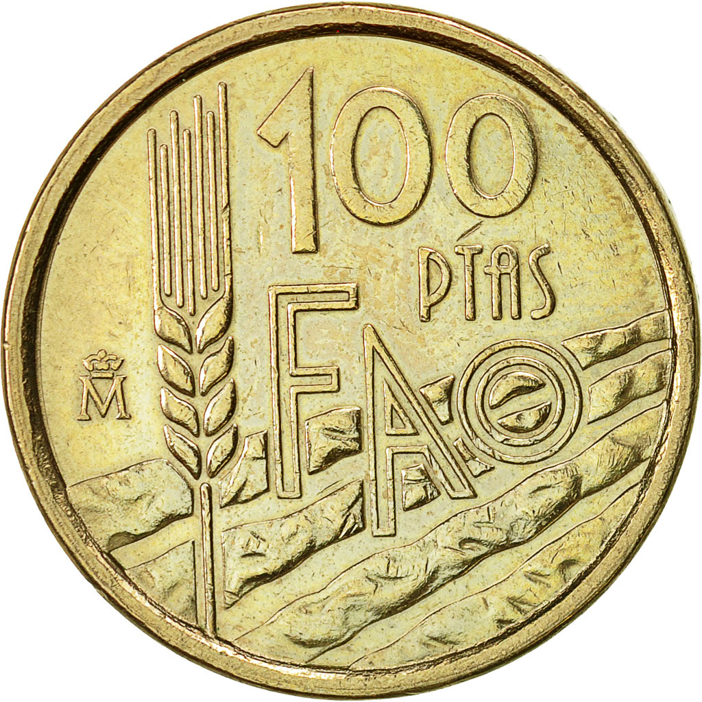 Moneda, España, Juan Carlos I, 100 Pesetas, 1995, Madrid, MBC+, Aluminio -