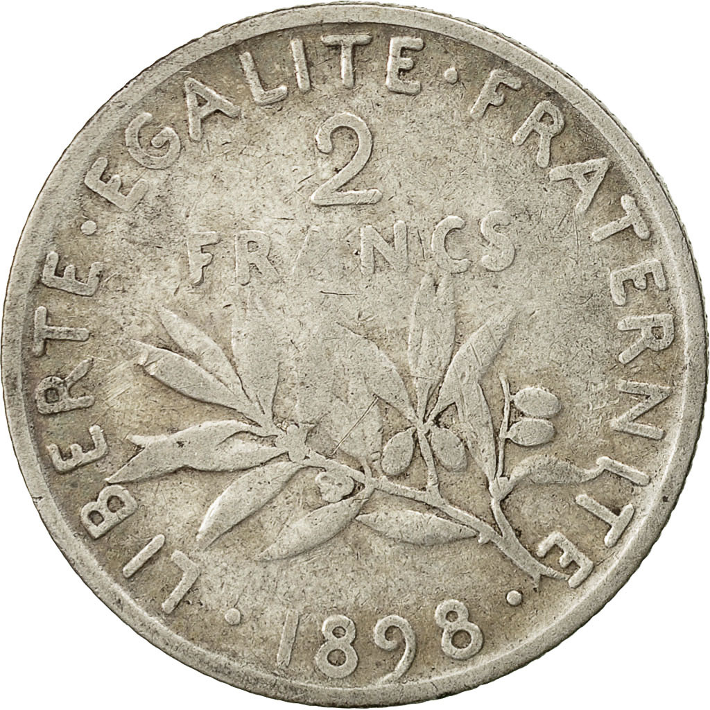 Coin, France, Semeuse, 2 Francs, 1898, Paris, , Silver, KM:845.1