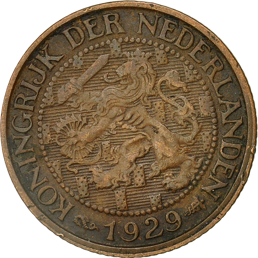 Moneda, Países Bajos, Wilhelmina I, Cent, 1929, MBC, Bronce, KM:152