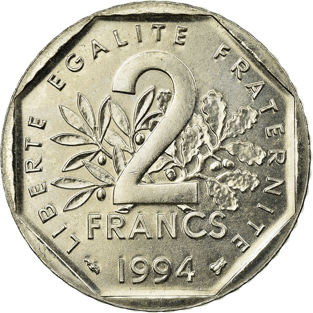 Coin, France, Semeuse, 2 Francs, 1994, , Nickel, Gadoury:547a